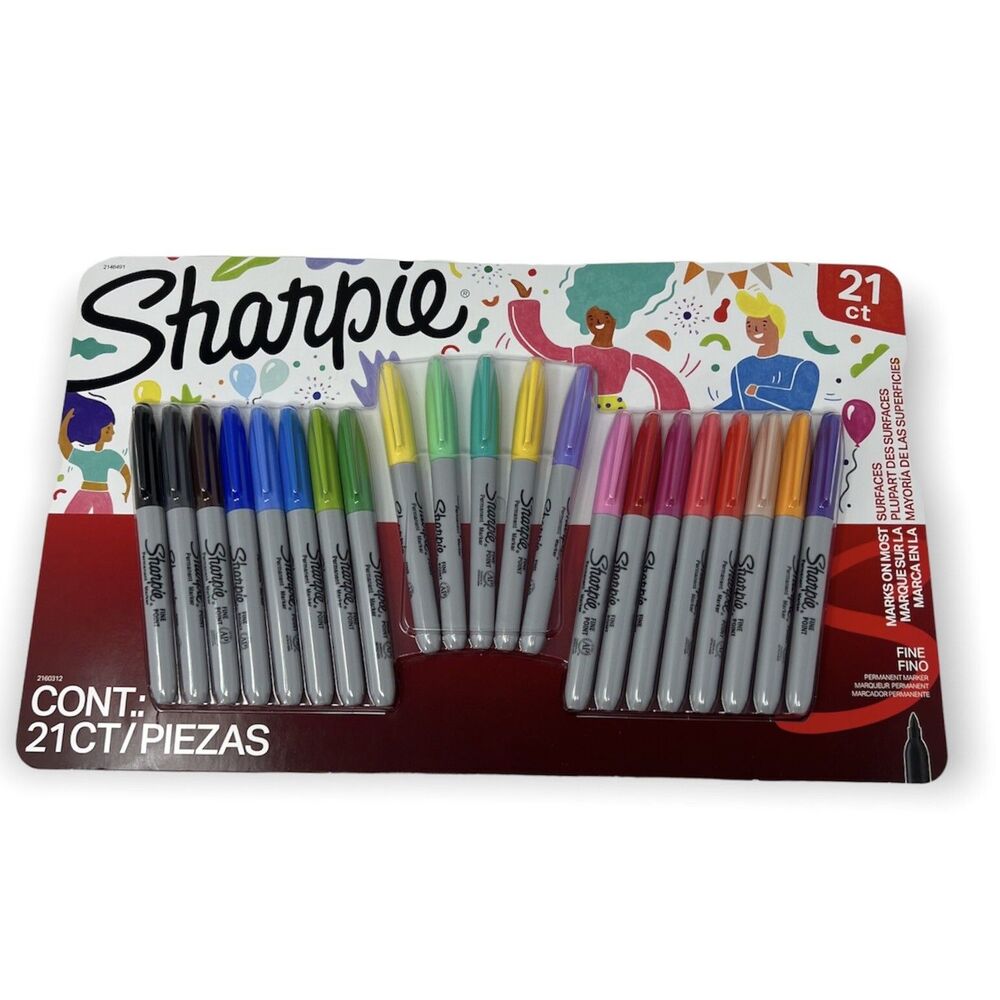 Markers Bold Fine Tip  Assorted Colors 21 Count NEW Art Crafts school